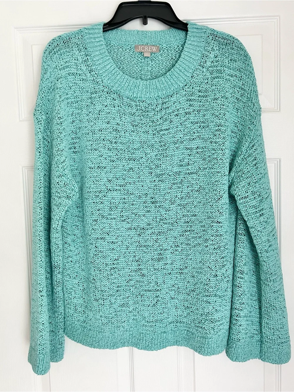 J.Crew Montauk Pullover Crewneck Sweater Top in Liquid Teal Medium M